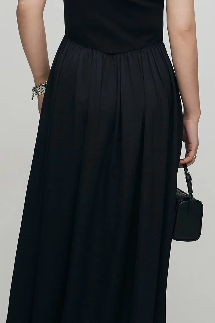 Silky Patchwork Tank Dress