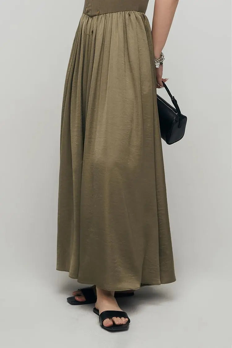 Silky Patchwork Tank Dress