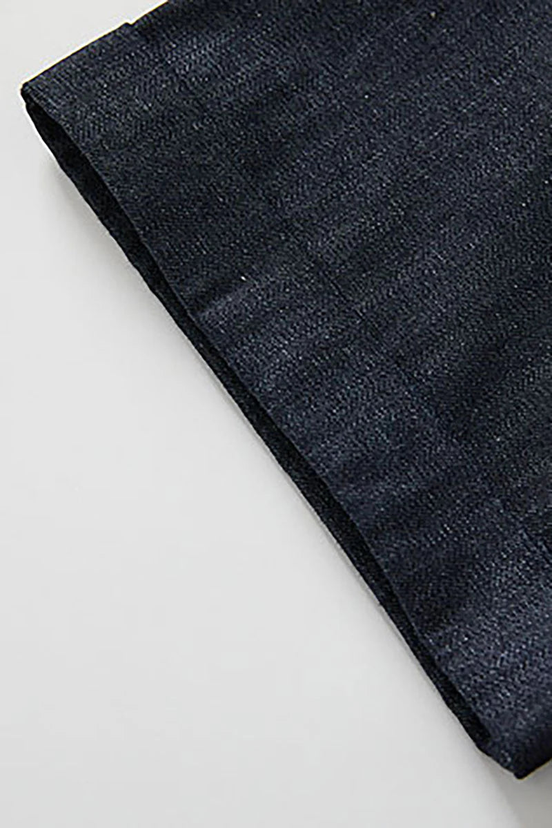 Tencel Denim Short-Sleeve Button-Up Midi Shirt Dress
